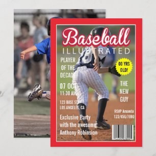 Convites Foto da Festa de aniversário de Baseball da Celebr