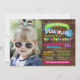 Convites Foto da festa de aniversário de verão do Splash Sp