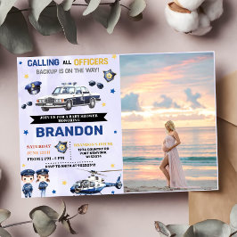 Convites Foto da Festa de Chá de fraldas do Policial