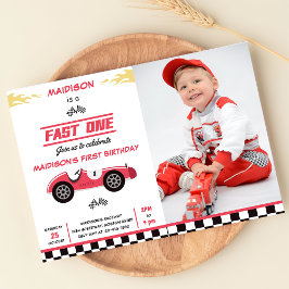 Convites Foto da Festa de primeiro aniversario Fast One Rac