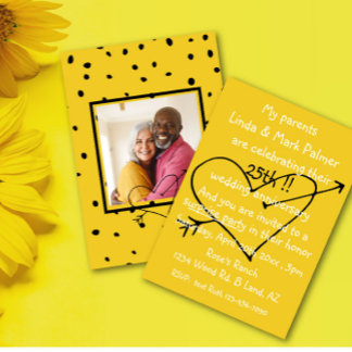 Convites Foto da festa do aniversário de casamento surpresa