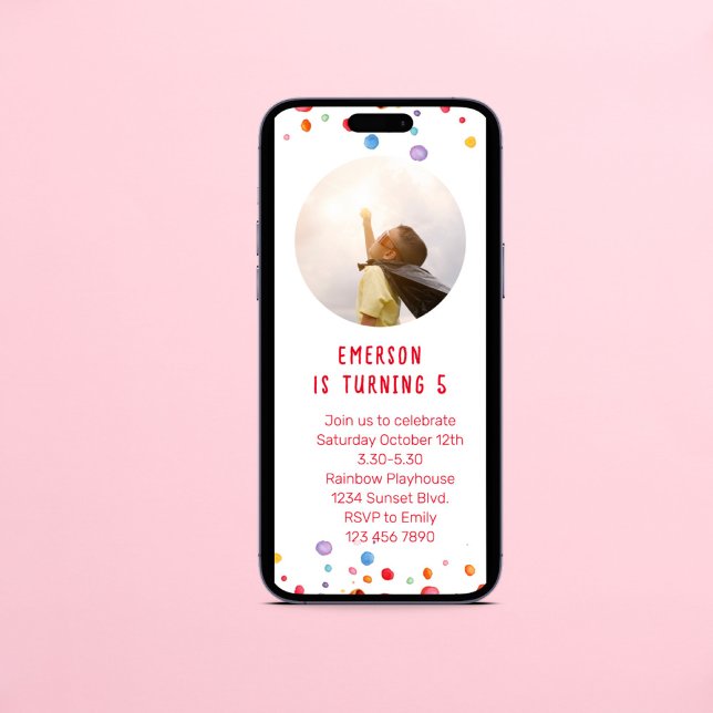 Convites Foto da Festa do Aniversário de criança Sprinkle D (Criador carregado)