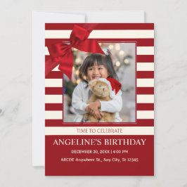 Convites Foto da fita de aniversário moderno