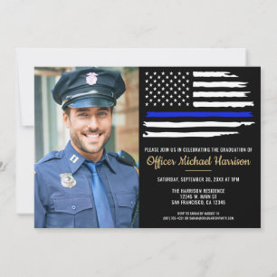 Convites Foto da Formatura da Polícia Linha Azul Aplicação