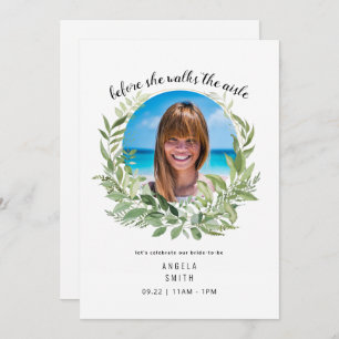 Convites Foto da Noiva Antes De Andar No Chá de panela II I