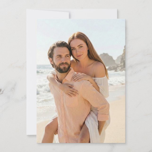 Convites Foto da Praia do Pêssego Alegre (Frente)