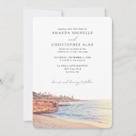 Convites Foto da praia personalizada San Diego de Casamento