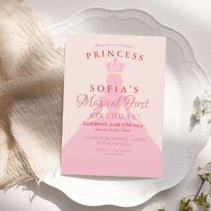 Convites Foto da Princesa do primeiro aniversario