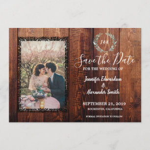 Convites Foto da safra russa do celeiro Salve a data