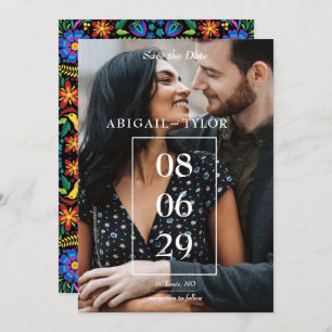 Convites Foto das flores mexicanas para salvar a data