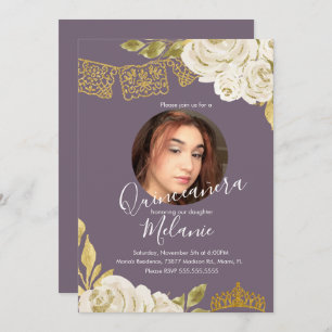 Convites Foto De 16 Faux Faux Florals