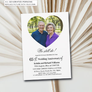 Convites Foto de 65º Aniversário de Casamento Ainda Fazemos