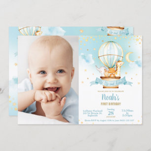 Convites Foto De Animais Da Selva De Bótulo De Aniversário 