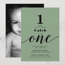 Foto de aniversário de 1 ano minimalista em qualqu