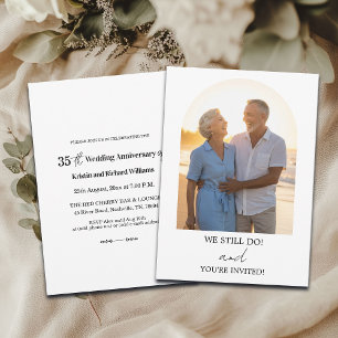 Convites Foto de Aniversário de 35 Anos de Casamento