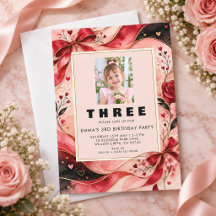 Foto de Aniversário de 3 Anos de Meninas Rosa Dour