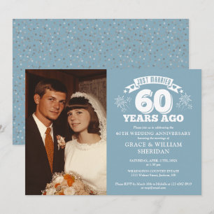 Convites Foto de aniversário de 60 anos de casados