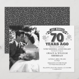 Convites Foto de Aniversário de 70 Anos de Casados