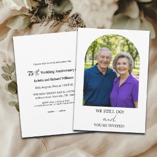 Convites Foto de Aniversário de Casamento de 75 Anos 'Nós A