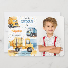 Convites Foto de aniversário de construção