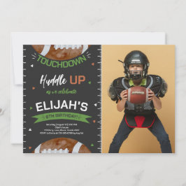 Convites Foto de Aniversário de Futebol Americano