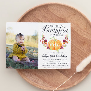 Convites Foto de Aniversário de Idade Personalizada de Abób