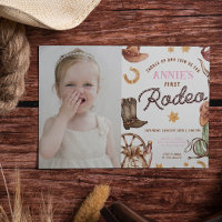 Foto de aniversário de Rodeio da Garota-Cowgirl