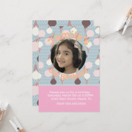 Convites Foto de aniversário de sorvete