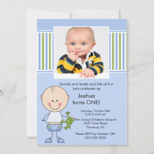 Convites Foto de Aniversário do Boy 1rua