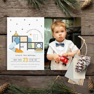 Convites Foto de Aniversário do Centro Selvagem de Crianças