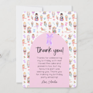 Convites Foto de Aniversário do Nutcracker Obrigado