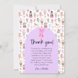 Convites Foto de Aniversário do Nutcracker Obrigado