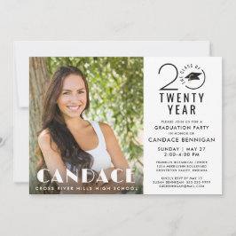 Convites Foto de ano de classe de Na moda de graduação mode