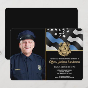 Convites Foto de Aposentadoria da Polícia no Departamento d