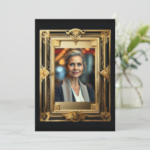 Convites Foto de aposentadoria - festa de despedida de ouro