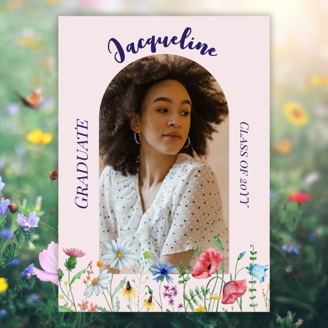 Convites Foto de Arch da Formatação Moderna de Flores Selva (Criador carregado)