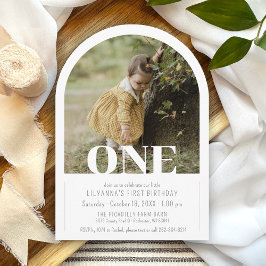 Convites Foto de Arch Moderno - Um primeiro aniversario