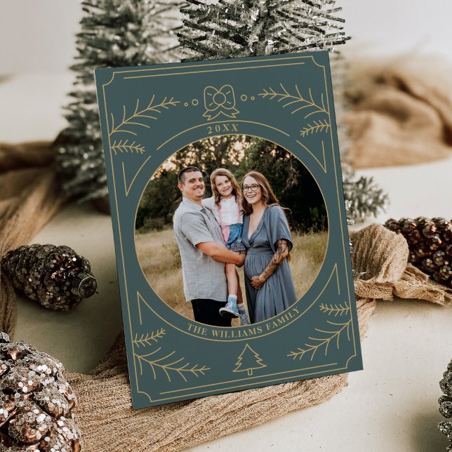 Convites Foto de arte de linha de enfeites de natal (Criador carregado)