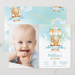 Convites Foto de Baile de Aniversário Cachorro de Ar Quent