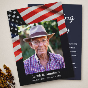 Convites Foto de Bandeira Americana que foi aprovada fora d