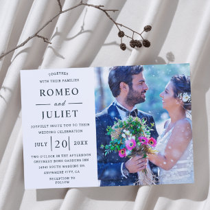 Convites Foto de casal romântico Casamento