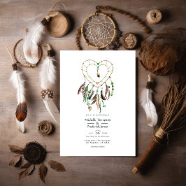 Convites Foto de casamento boêmio tribal lendário indiano