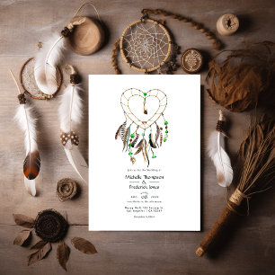 Convites Foto de casamento boêmio tribal lendário indiano