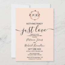 Foto de Casamento com Monograma Rosa Pêssego e Cal