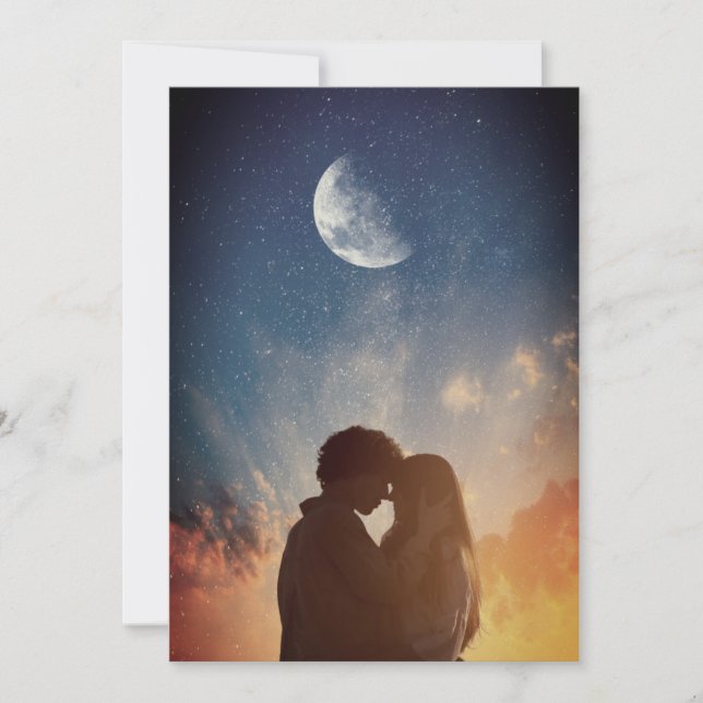 Convites Foto de casamento com tipografia divertida Salva a (Frente)