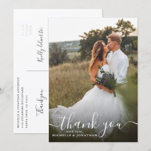 Convites Foto De Casamento De Script Stylsih Personalizado