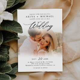 Convites Foto de casamento do Na moda Moderno Boho