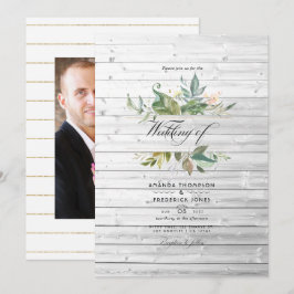 Convites Foto de Casamento do País de Greenerescência Russa