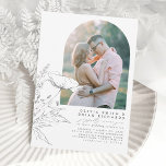 Convites Foto de Casamento Elegante do Pencil de Flores Sel<br><div class="desc">Este convite de casamento de na moda é perfeito para um casal que quer dar aos seus convidados esse sentimento romântico quente. A aparência das flores silvestres desenhadas à mão é muito elegante, mas caprichosa e natural. Um layout simples e limpo foi projetado para focalizar toda a atenção em sua...</div>