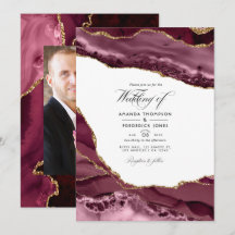 Foto de casamento em Ágata Burgundy e Dourado